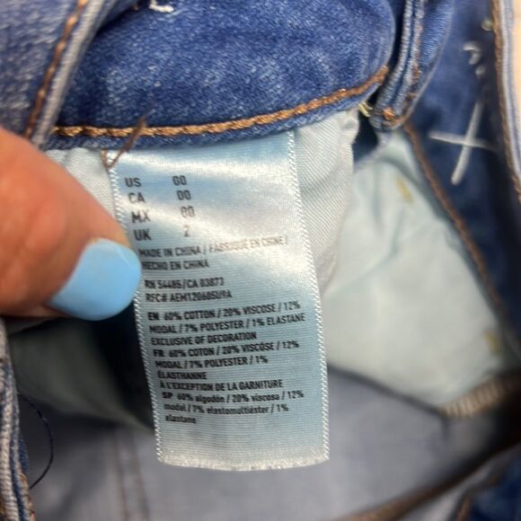 American Eagle High Rise Shortie jean shorts - Picture 5 of 8